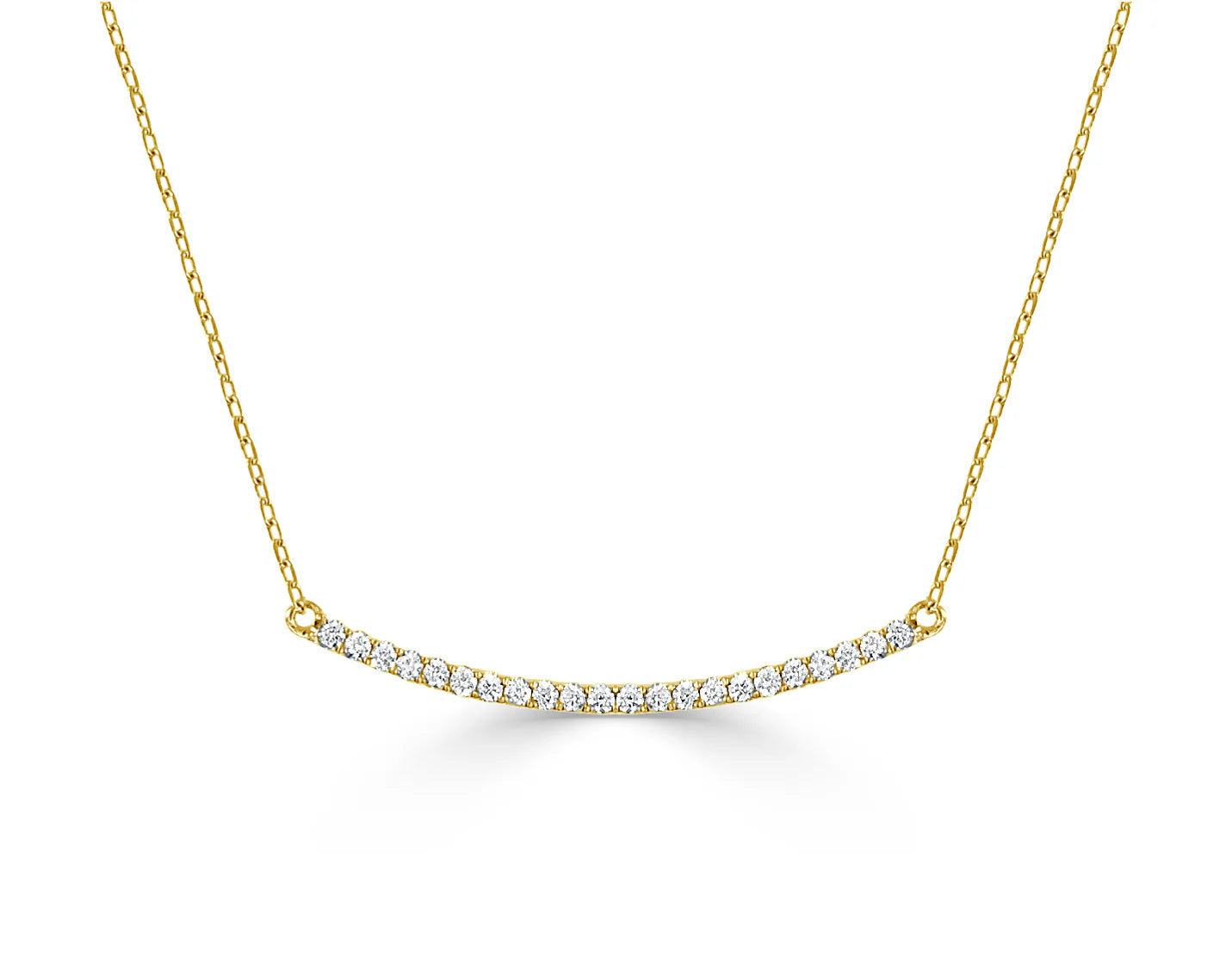 Gold & Diamond Bar Necklace