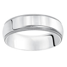 Low Dome Milgrain Wedding Band
