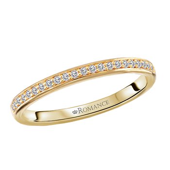 Round Straight Diamond Wedding Band in 14k Yellow Gold