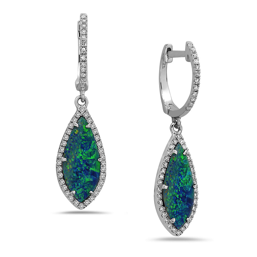 Opal and Diamond Earring