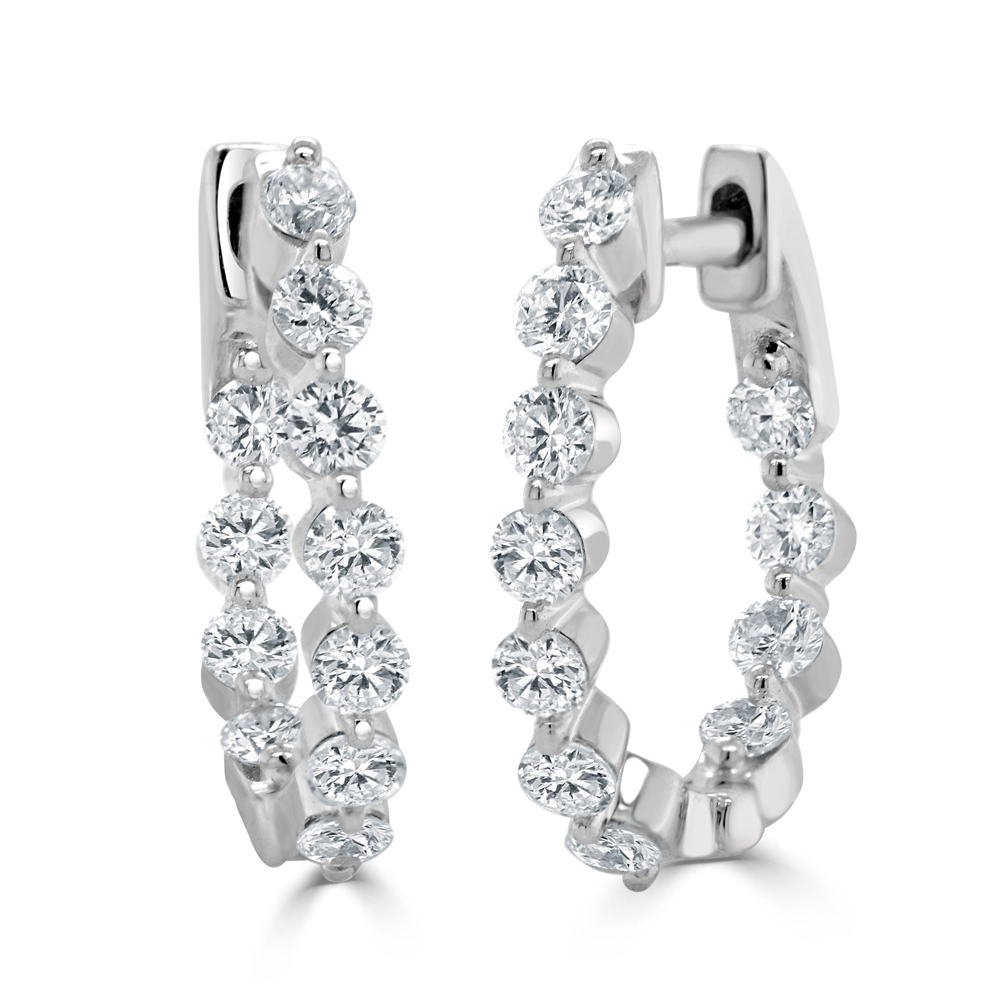 14K Gold Oval Hoop Earring