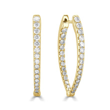 Sabrina 14k Gold & Diamond Point Hoop Earrings
