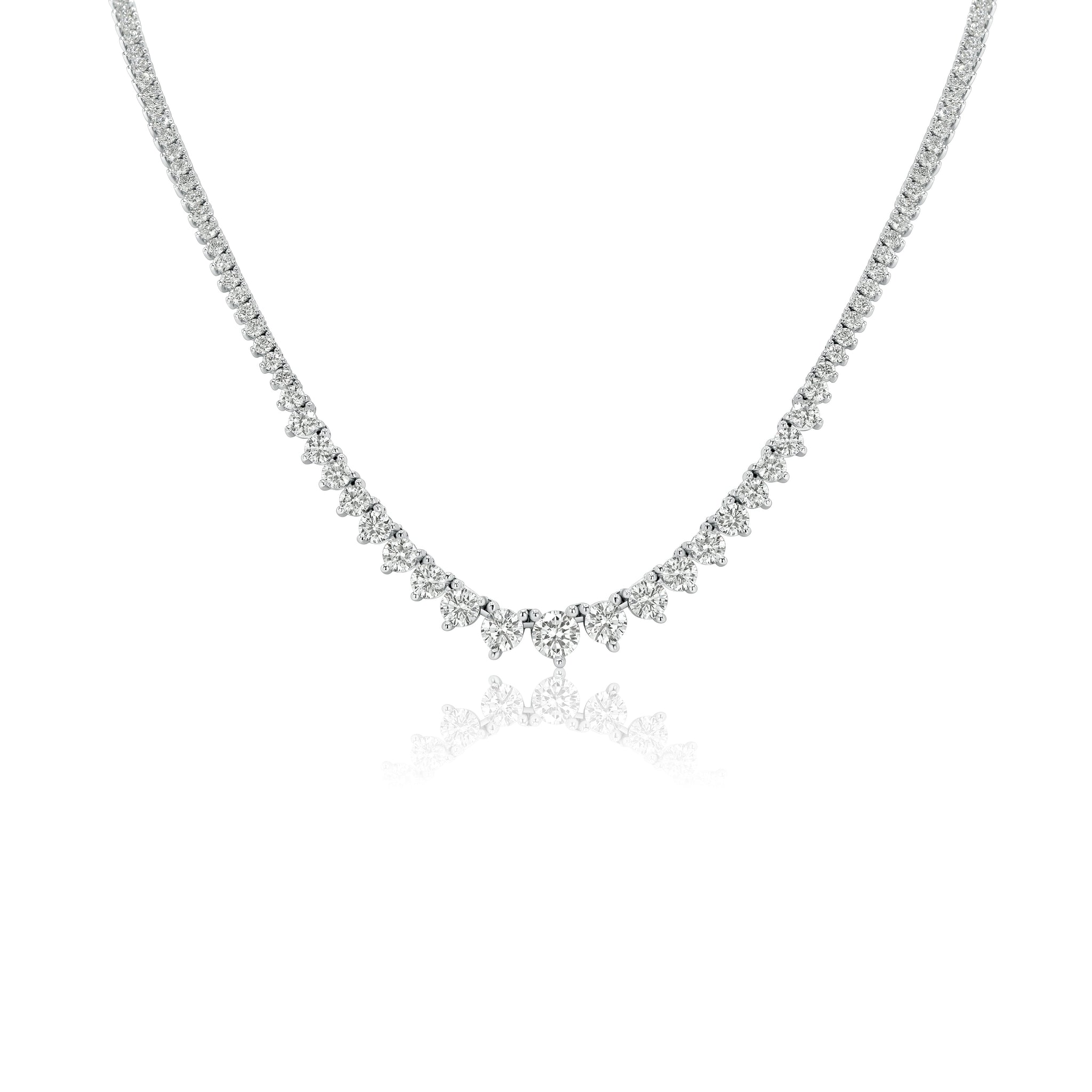 Graduated Lab Grown Diamond Tennis Necklace