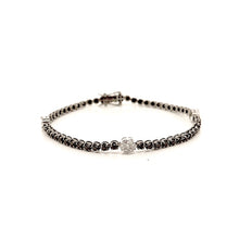 Black Diamond Bracelet with Diamond Clusters