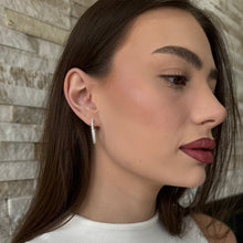 Medium Round Lab Grown Diamond Hoop Earrings