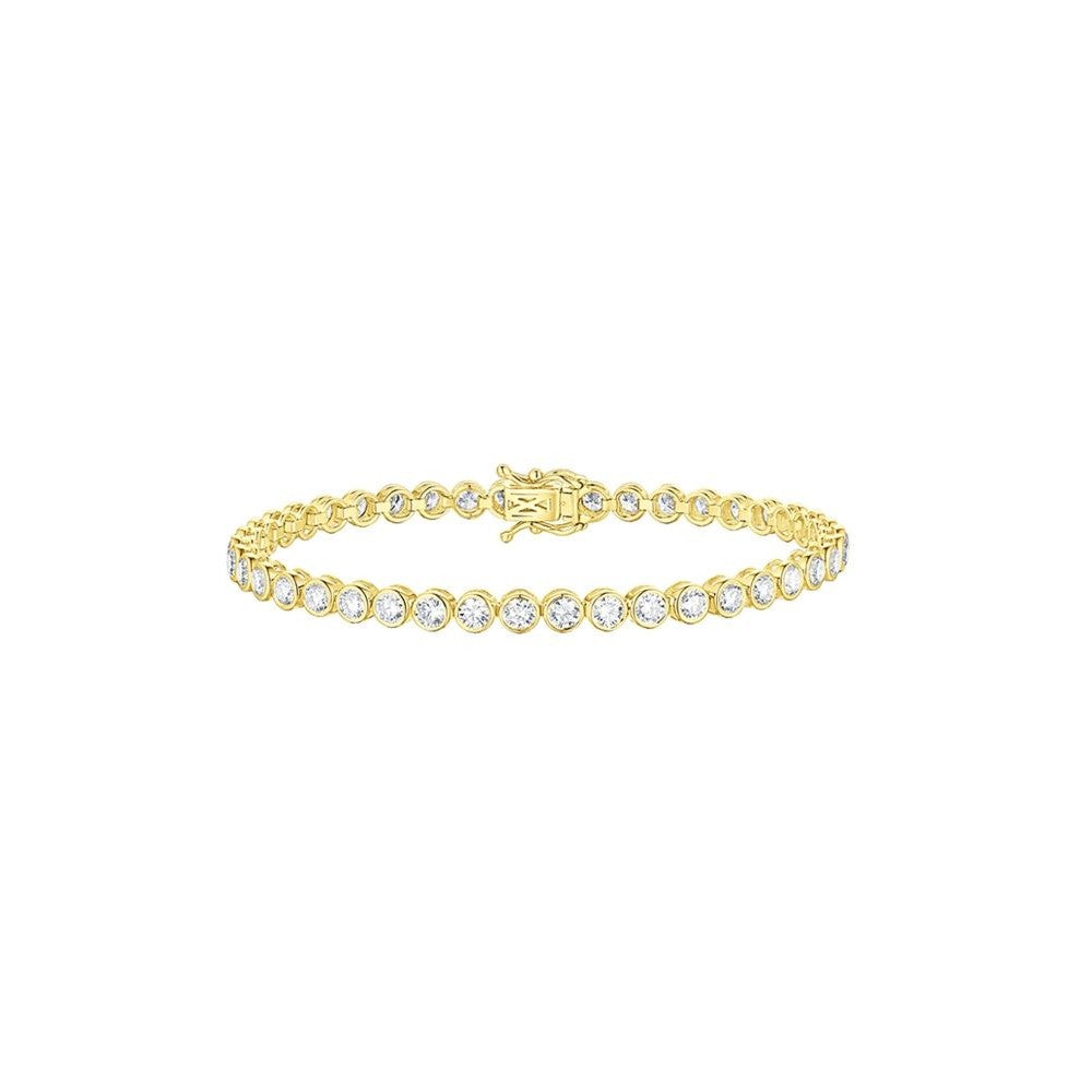 Lab Grown Diamond Tennis Bracelet Bezel Set