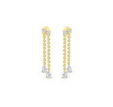 Lab Diamond Double Dangle Earrings