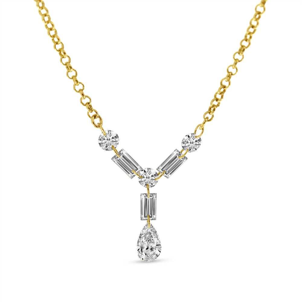 Dashing Diamond "Y" Necklace