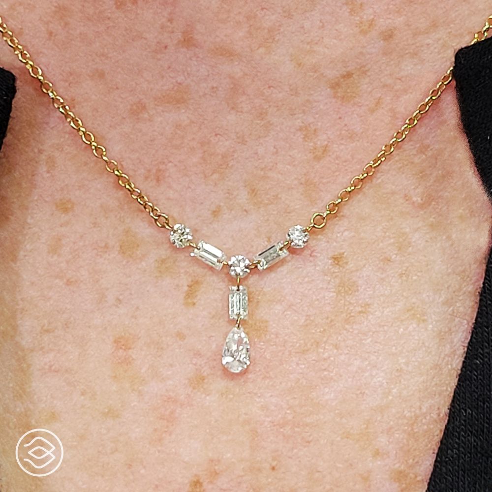 Dashing Diamond "Y" Necklace