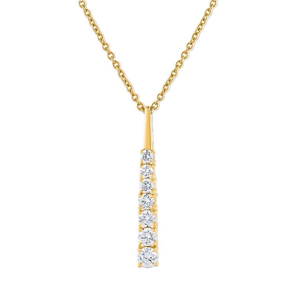 Lab Grown Diamond Graduated Drop Necklace