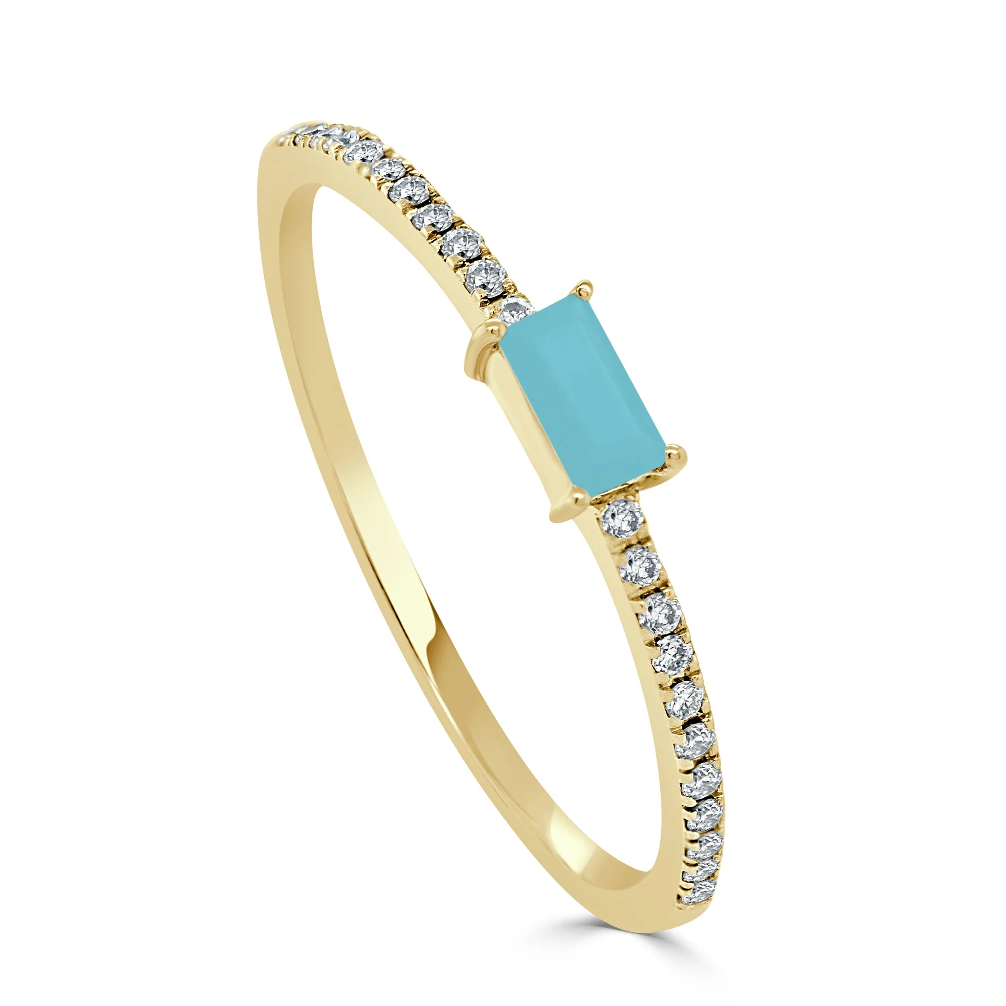 Gold And Turquoise Diamond Band