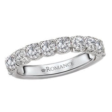 9-Stone Diamond Wedding Band in 14k White Gold