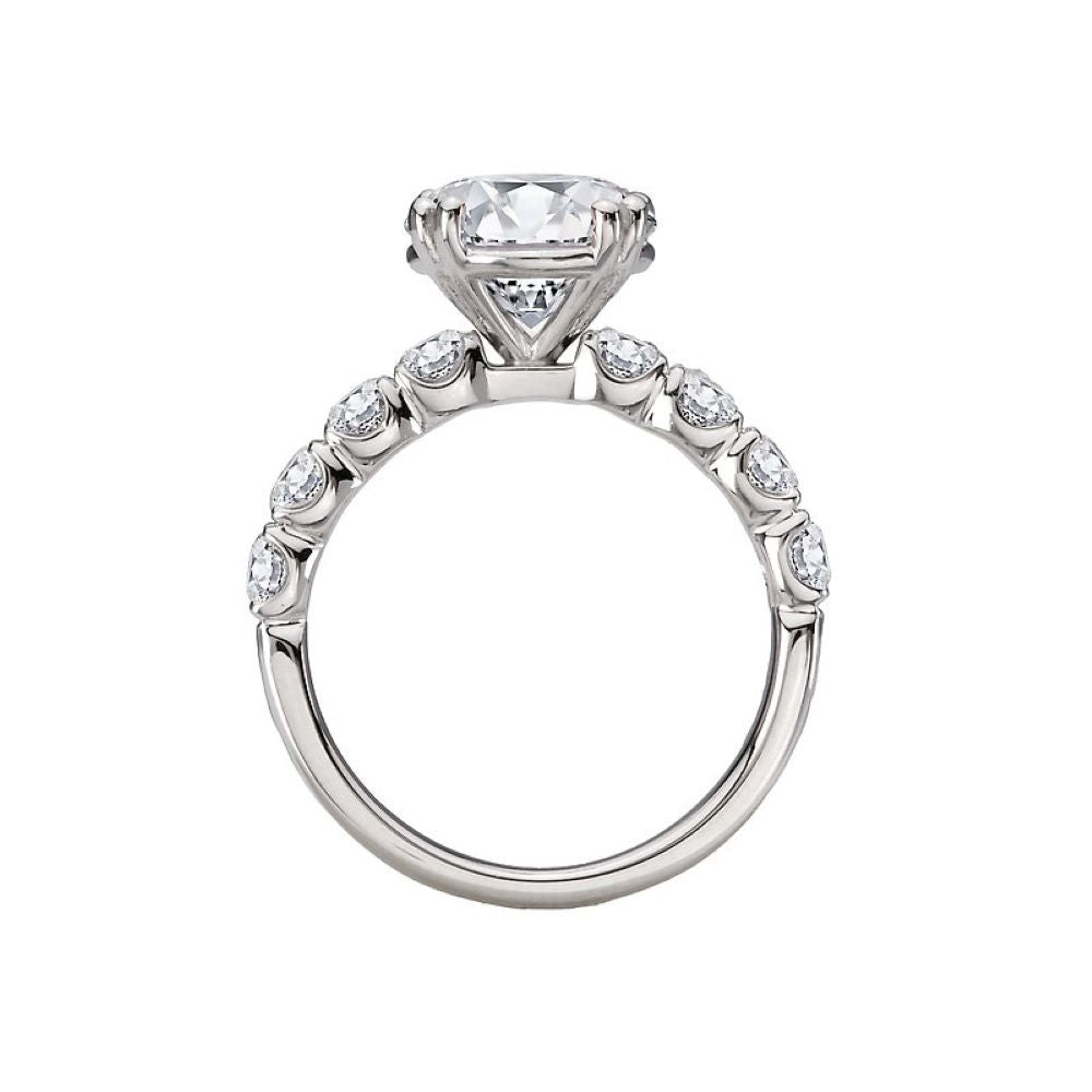 8-Stone Semi-Mount Diamond Engagement Ring