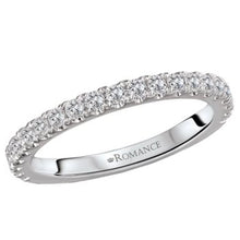 Wedding Band with Round Diamonds Set in 14k White Gold
