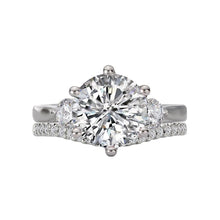 Curved Diamond Wedding Band in 14k White Gold