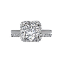 Diamond Wedding Band with Line of Round Diamonds in White Gold