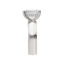 Diamond Wedding Band with Baguettes and Round Stones in 14k White Gold