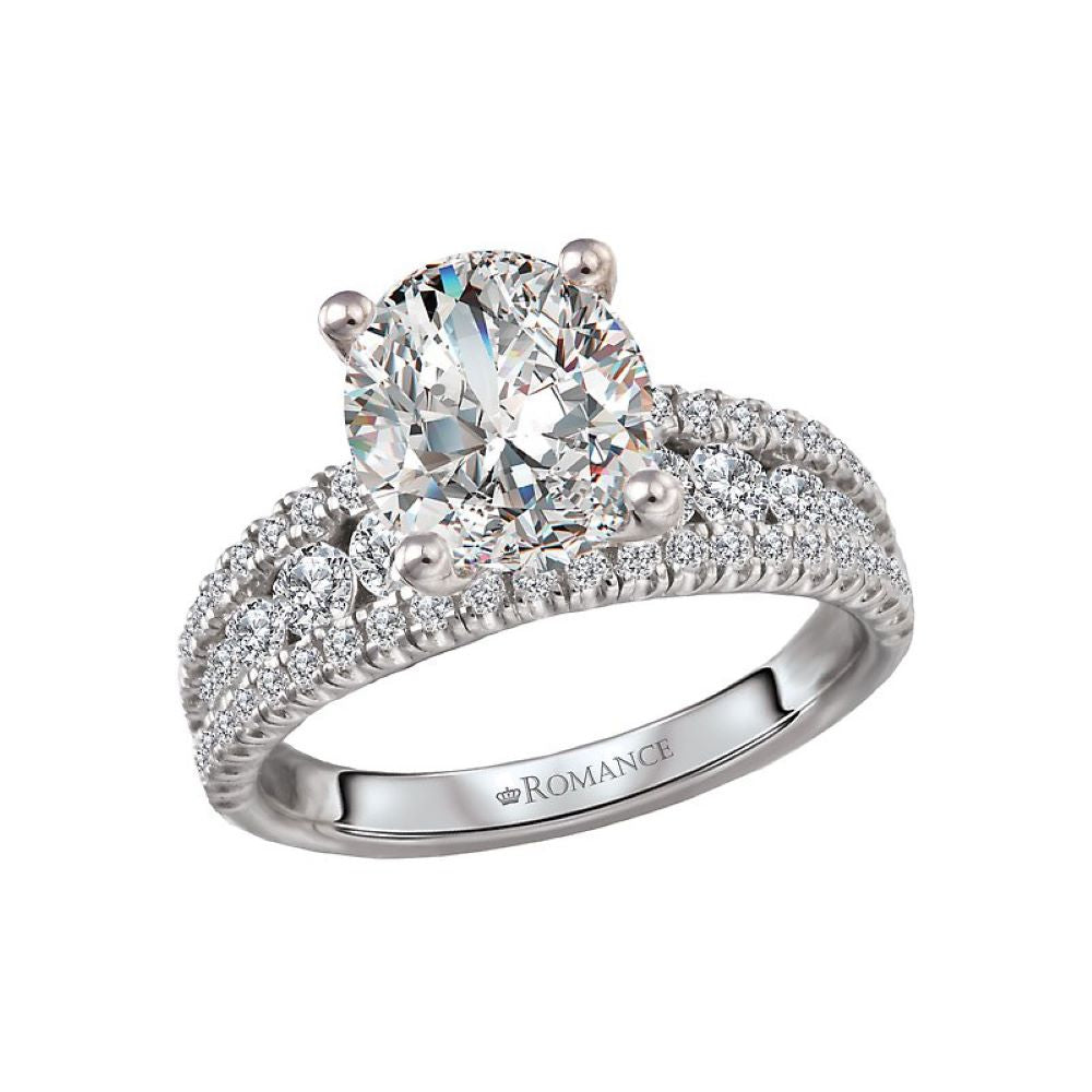 Oval Diamond Bridal Set in 14k White Gold