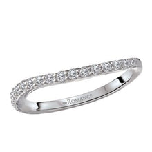 Pear Diamond Wave Band Engagement Ring with 14k White Gold