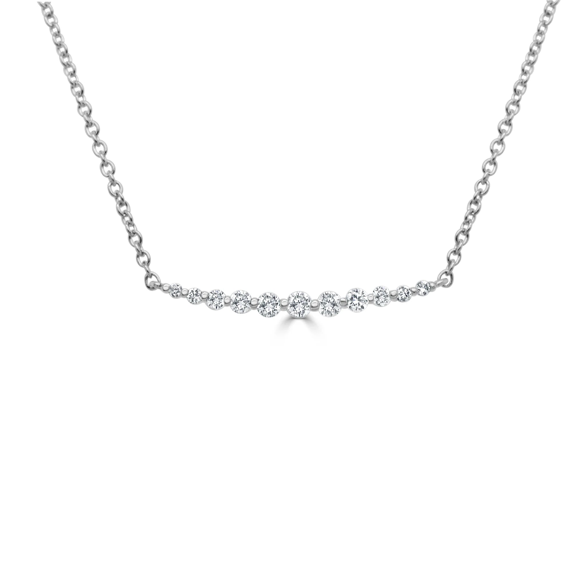 Diamond Graduated Bar Necklace