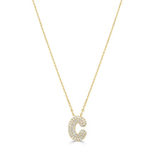 Diamond Pave Puffy Initial 