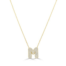 Diamond Pave Puffy Initial 
