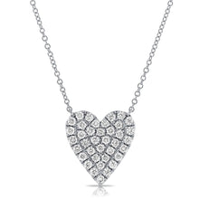 14k Gold & Diamond Medium Heart Necklace