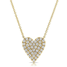 14k Gold & Diamond Medium Heart Necklace