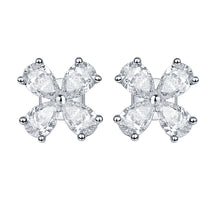 Lab Grown Diamond Pear Cluster Stud Earrings
