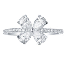 Lab Grown Diamond Pear Cluster Floral Ring