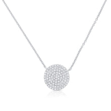 14k Gold & Diamond Disc Necklace
