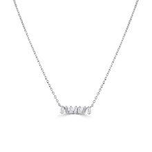 14K Gold & Baguette Diamond Bar Necklace