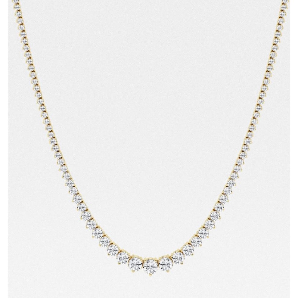 Graduated Lab Grown Diamond Tennis Necklace