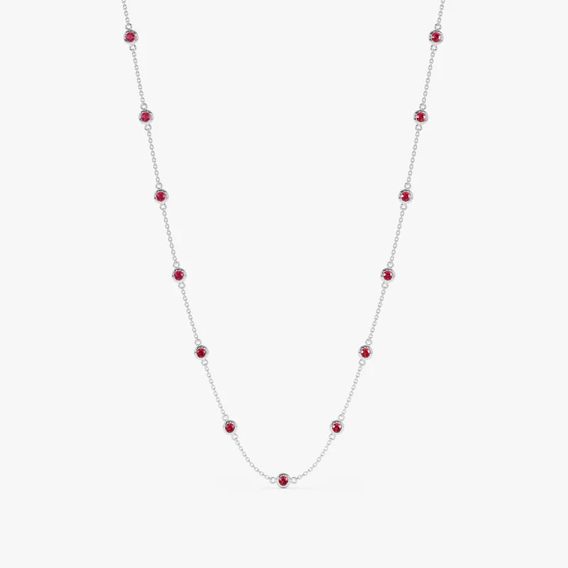 Ruby Station Necklace