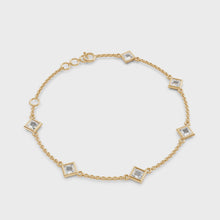 Princess Cut Lab Diamond-By-The-Yard Bracelet