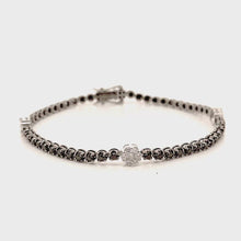 Black Diamond Bracelet with Diamond Clusters